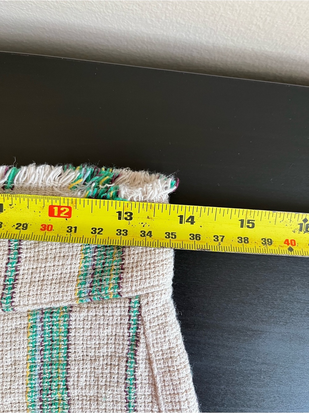 Zara Beth Pant - Cream Pants with Green Vertical Stripes - Picture 13 of 16